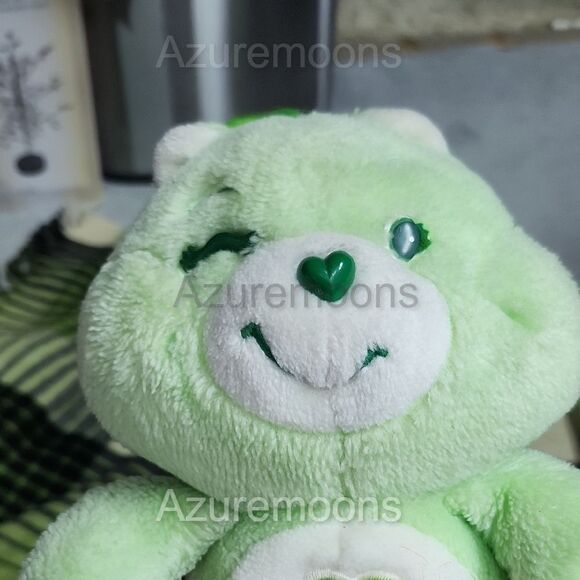 set of 3 vintage Care Bears Green Stuffed Animals - Picture 4 of 6